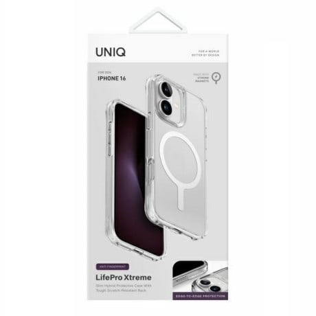 Оригінальний чохол UNIQ LifePro Xtreme для iPhone 16 - Clear