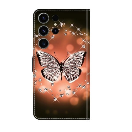 Чехол-книжка Crystal 3D Shockproof Protective Leather для Samsung Galaxy S23 FE 5G - Butterfly