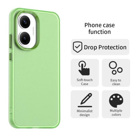 Чехол Candy Series гибрид с усиленными бортиками на Xiaomi Poco F7 - зеленый