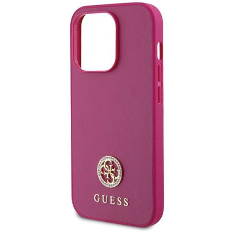 Оригінальний чохол Guess Strass Metal Logo для iPhone 15 Pro Max - pink(GUHCP15XPS4DGPP)
