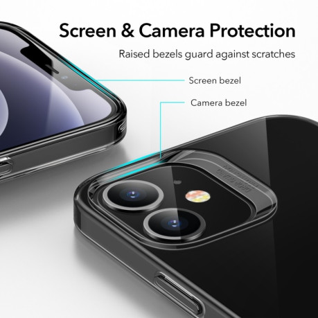 Силиконовый чехол-подставка ESR Air Shield Boost на iPhone 12 / 12 Pro - черный