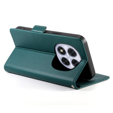 Чехол-книжка Side Buckle Magnetic Frosted Leather для Xiaomi Redmi Note 14 Pro 4G - зеленый