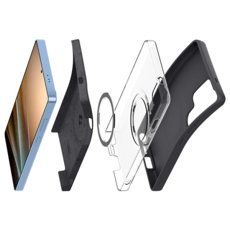 Оригинальный чехол Spigen Silicone Fit Mag MagSafe для Samsung Galaxy S25 Ultra - Black