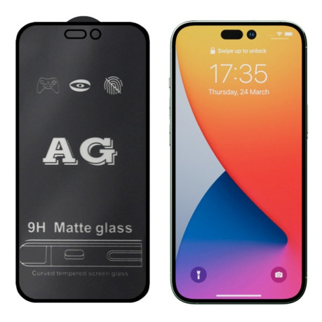 3D захисне скло AG Matte Frosted Full Cover на iPhone 14 Pro