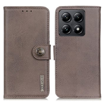 Чохол-книжка KHAZNEH Cowhide Texture на Xiaomi 14T Pro - хакі