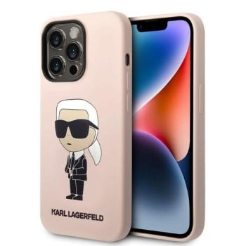 Оригінальний чохол Karl Lagerfeld Silicone Ikonik для iPhone 14 Pro Max - pink