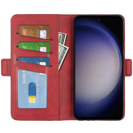 Чохол-книжка Dual-side Magnetic Buckle для Samsung Galaxy S24 5G - червоний