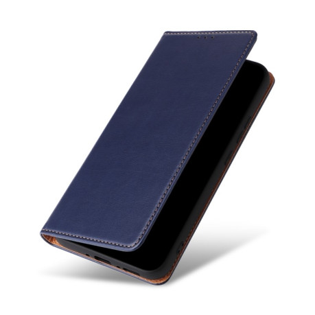 Кожаный чехол-книжка Fierre Shann Genuine leather Samsung Galaxy A34 5G - синий