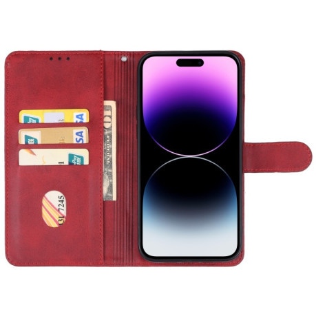Чехол-книжка EsCase Leather для iPhone 15 Pro Max - красный