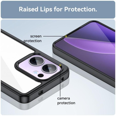 Противоударный чохол Colorful Acrylic Series для OPPO Reno13 F - черный