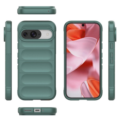 Силіконовий чохол Magic Flannel для Google Pixel 9 Pro - зелений