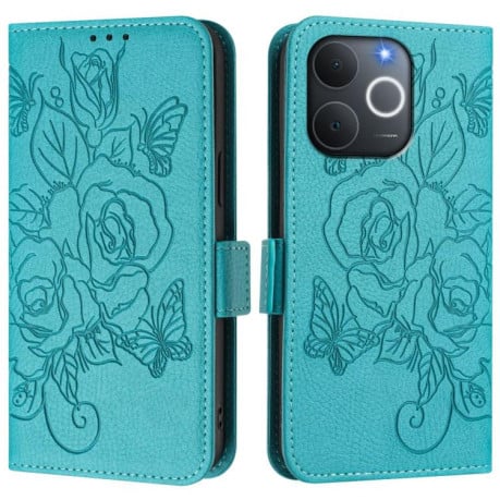 Чохол-книжка Magnetic RFID Anti-theft Leather для Realme C71 4G India / Note 70 4G — світло-блакитний