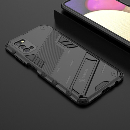 Противоударный чехол Punk Armor для Samsung Galaxy A03s - черный