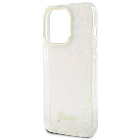 Оригінальний чохол Guess IML Faceted Mirror Disco Iridescent для iPhone 15 Pro - Pink(GUHCP15LHDECMP)