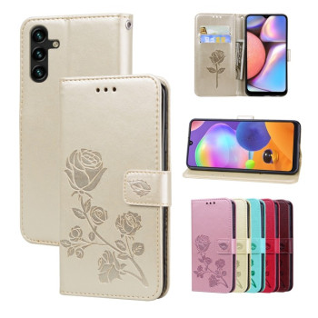 Чохол-книжка Rose Embossed для Samsung Galaxy A04s/A13 5G - золотий