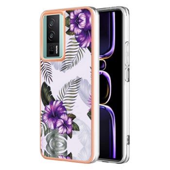 Противоударный чехол Electroplating IMD для Xiaomi Poco F5 Pro 5G/Redmi K60 - Flower
