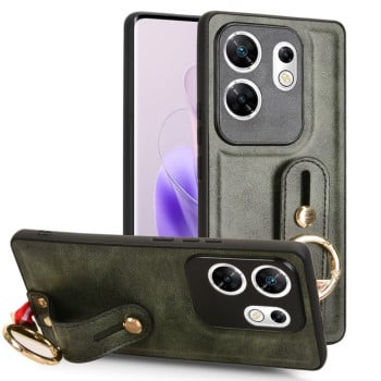 Протиударний чохол Wristband Leather Back для Infinix Zero 30 4G - зелений