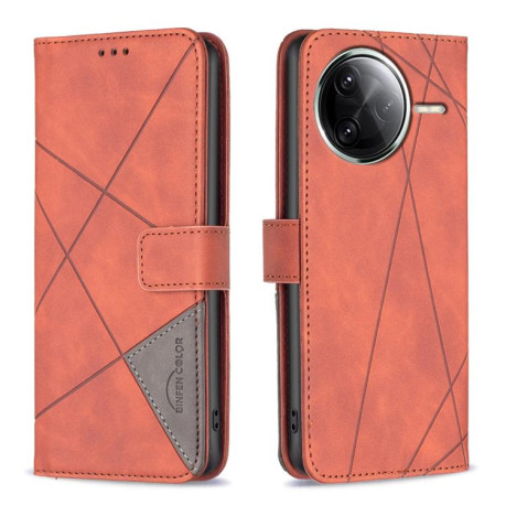 Чохол-книжка Rhombus Texture для Xiaomi Poco F7 Pro / F7 Ultra - коричневий