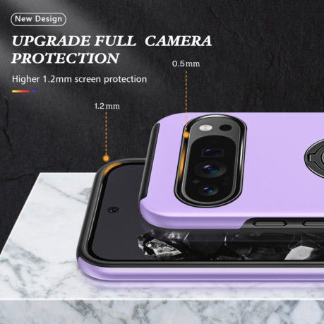 Протиударний чохол HMC 360 Degree Rotating Holder для Google Pixel 9 Pro - фіолетовий