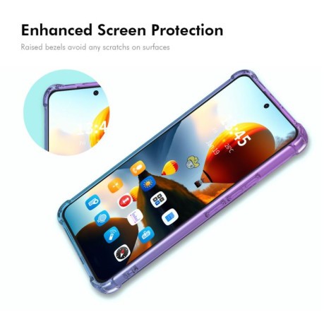 Протиударний чохол ENKAY Clear для iPhone 16e - фіолетово-синій