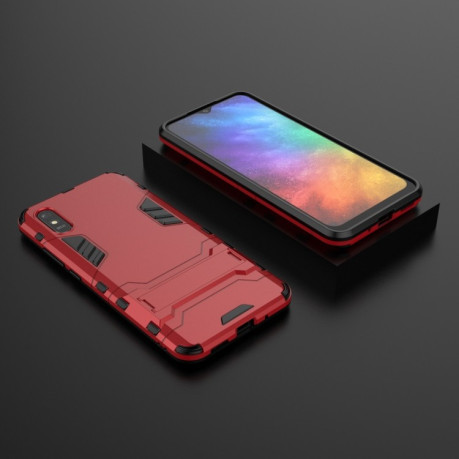 Противоударный чехол Invisible Holder на Xiaomi Redmi 9A - красный
