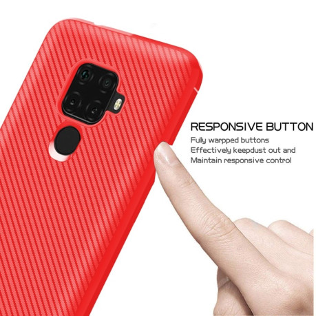 Противоударный чехол Carbon Fiber Texture на Xiaomi Redmi Note 10 Pro - красный