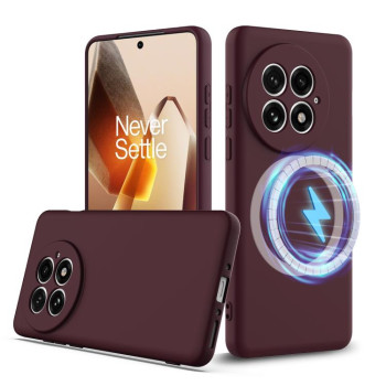 Силиконовый чехол Shockproof Silicone Magsafe для OnePlus 13 - коричневый