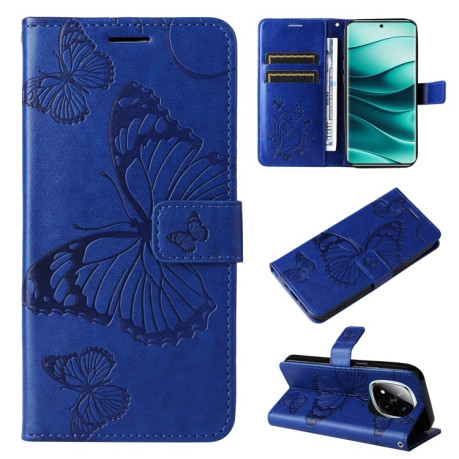 Чохол-книжка Embossed Butterfly для Xiaomi Redmi Note 14 Pro / 14 Pro+ 5G - синій
