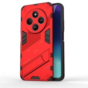 Противоударный чехол Punk Armor с подставкой на Xiaomi Redmi 14C 4G/Poco C75/Redmi A4 5G - красный