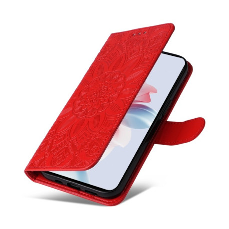 Чохол-книжка Embossed Sunflower для OPPO Reno11 F Global / F25 Pro Global - червоний