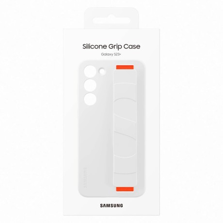 Оригинальный чехол Samsung Silicone Grip для Samsung Galaxy S23 Plus - white (EF-GS916TWEGWW)