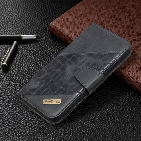 Чехол-книжка Matching Color Crocodile Texture на Samsung Galaxy S20 FE - черный
