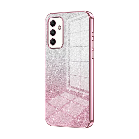 Ударозахисний чохол Gradient Glitter Powder Electroplated для Samsung Galaxy A05s - рожевий
