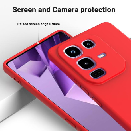 Силіконовий чохол Solid Color Liquid Silicone на Infinix Note 50 4G / 50 Pro 4G - червоний