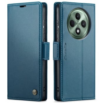 Чехол-книжка CaseMe 023 Butterfly Buckle Litchi Texture RFID Anti-theft Leather для OPPO Reno12 F/12 FS 5G - синий
