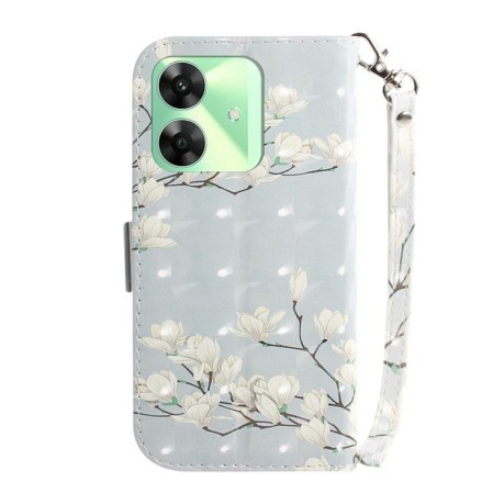 Чохол-книжка 3D Colored Horizontal Flip Leather для Realme C61/C63/Note 60/Note 60x - Magnolia