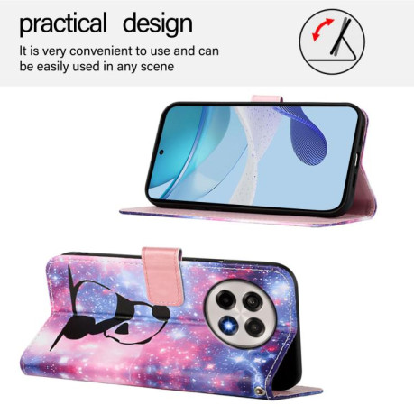 Чохол-книжка Colored Drawing Pattern Plain Weave Leather для OnePlus 13R / Ace 5 / 5 Pro - Panda