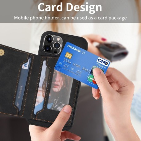 Противоударный чехол Line Card Holder для iPhone 14 Pro - черный