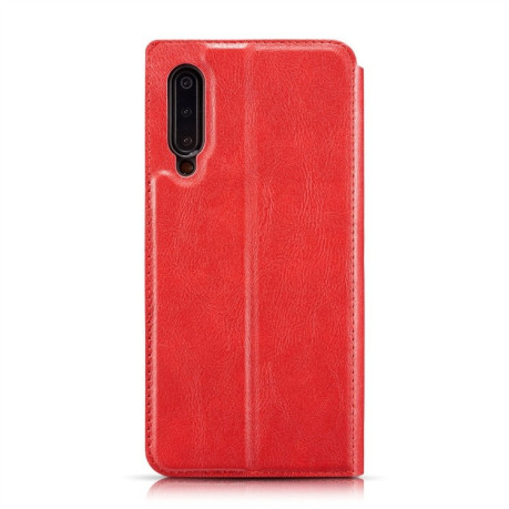 Кожаный чехол- книжка Retro Simple Ultra-thin Magnetic на Samsung Galaxy A70- красный