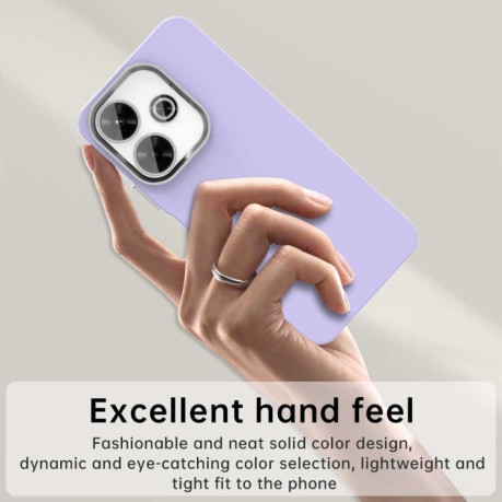 Противоударный чехол Colorful Acrylic Series для Xiaomi Poco M6 4G - фиолетовый