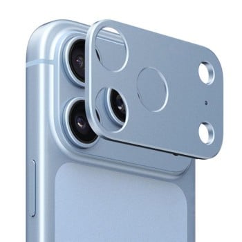 Защита камеры (без линз) Kalebol Metal Hollow Lens Protection Ring на iPhone 18 Pro — синяя