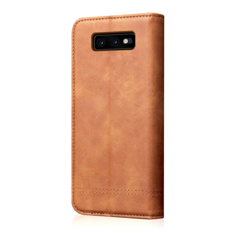 Кожаный чехол-книжка Casual Style Retro Crazy Horse Texture на Samsung Galaxy S10e- светло-коричневый