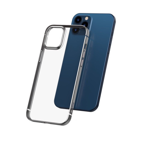 Силиконовый чехол Baseus Shining Case  для iPhone 12 Pro / iPhone 12 - серебристый