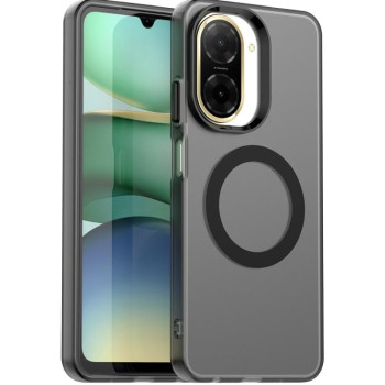 Противоударный чехол MagSafe Holder PC Hybrid для Xiaomi Redmi A5 4G 171.7mm / Xiaomi Poco C71 - черный