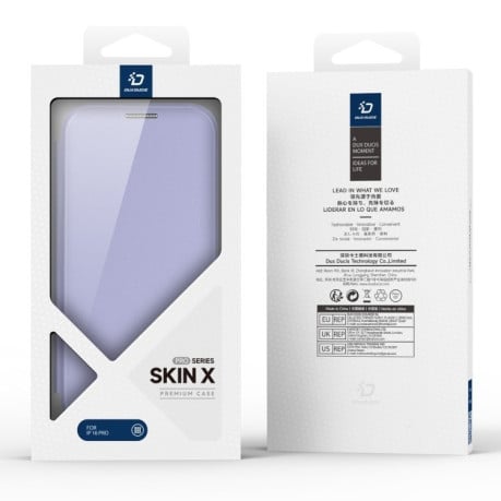 Чохол-книжка DUX Skin X Pro Series Magsafe на iPhone 16 Pro - фіолетовий