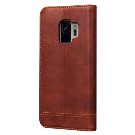 Шкіряний чохол-книжка Samsung Galaxy S9 /G965 Retro Crazy Horse Texture Casual Style коричневий