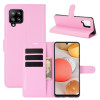 Чохол-книжка Litchi Texture Samsung Galaxy A42 - рожевий