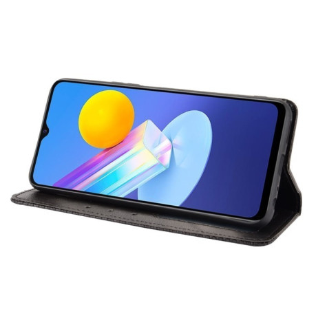 Чохол-книжка Magnetic Buckle Retro Crazy Horse Texture для Vivo Y72 5G/iQOO Z3 5G - чорний