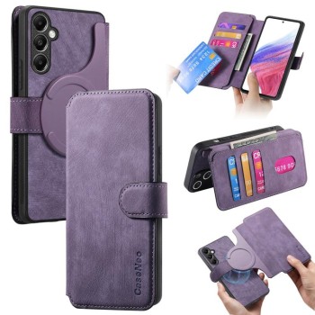 Чохол-книжка CaseNeo MagSafe RFID Anti-theft Retro Leather на Galaxy A27 5G — фіолетовий