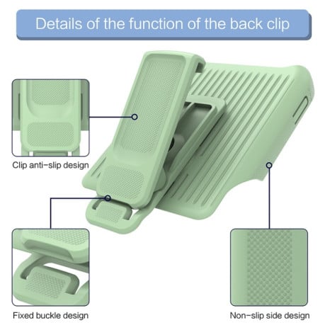 Противоударный чехол Series Back Clip для iPhone 14 - зеленый